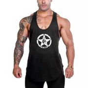 Muscleguys Brand Gym Clothing Mesh Bodybuilding Stringer Tank Top Men Fitness Sleeveless Shirt Running Vest Singlets Tanktop