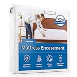 DMI Waterproof Mattress Protector and Mattress Cover, Encased Zippered Fit,  Full, Packaging may vary