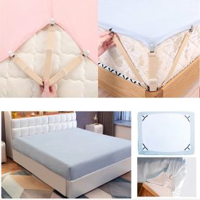 Bedsheet Clips Mattress Bed Holder Bedsheet Elastic Fasteners Bed Sheets Grippers 4PCS/SET