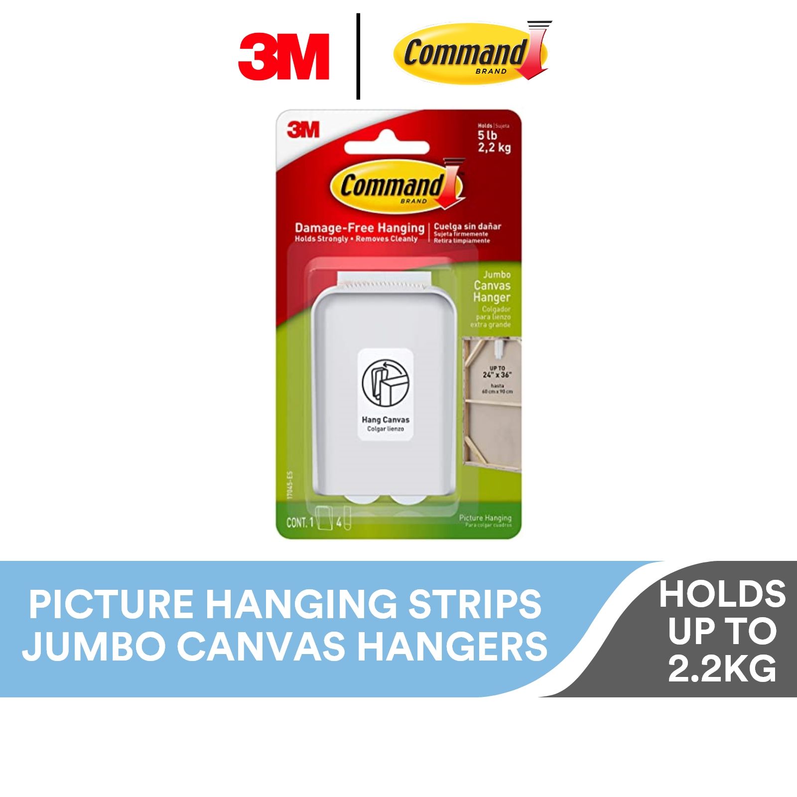 2Pack Medium 3M command Picture Hanging Strips 3M Command damege-free magic Picture  hanging Strips - AliExpress