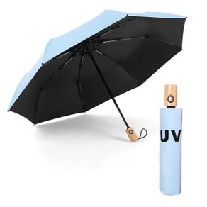 Sun Umbrella Business Men 8K Folding Umbrellas Sunscreen Anti UV Parasol Windproof