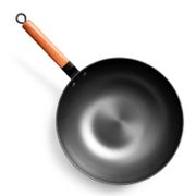High Quality Iron Wok Traditional Handmade Iron Wok Non-stick Pan Non-coating Induction and Gas Cooker Cookware