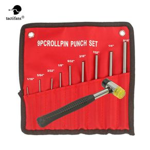 9pcs Tactical Roll Pin Punch Set Hunting Remover Pin Punch Tools