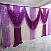 Luxury Wedding Backdrop with Beatiful Swag Wedding drape and curtain wedding decoration
