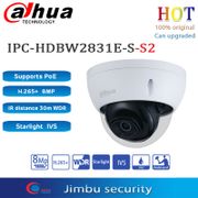 Dahua 8MP 4K POE IP Camera IPC-HDBW2831E-S-S2 Starlight IR30M  IP67 IVS H.265+ Adapter bracket:PFA136/PFB203W/PFA152-E/PFA106