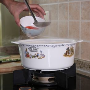 Guci British  export large saucepan ceramic pot soup bowl cute cartoon household utility saucepan