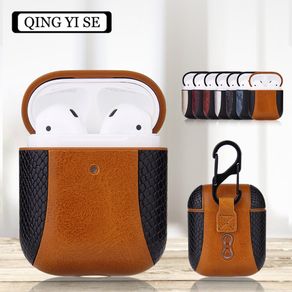 ☍Airpods 3rd Case Leather Fashion snake stitching New 2021 Apple Wireless Bluetooth Headset Airpods Pro Case Silicone Fa