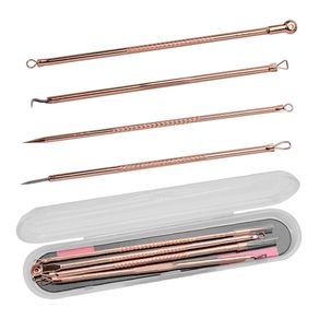 4PCS Acne Blackhead Removal Needles Makeup Tools Stainless Steel Pimple Comedone Spot Extractor Cleanser Face Skin Care