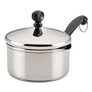 Farberware 70752 Classic Stainless Steel 1-Quart Covered Straining Saucepan