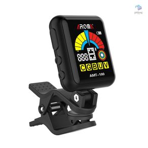 Rechargeable Clip-on Tuner Color Screen Built-in Battery for Chromatic Guitar Bass Ukulele Violin