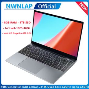 NWNLAP AQ140 14.1" Intel Celeron j4125 up to 2.5GHz Laptop 8GB 1TB SSD Windows 10  WIFI 2.4G+5G Computer