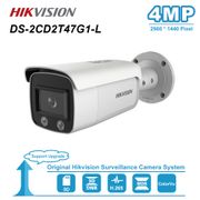 Hikvision DS-2CD2T47G1-L 4 MP Bullet ColorVu Fixed Bullet Network POE IP Camera H.265 CCTV Surveillance 3D DNR IP67 SD Card Slot