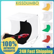 kisssg）PULUZ Mini Folding Lightbox Photography Photo Studio LEDs Panel Light Soft Box Photo Background Kit