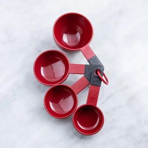 Set of 4 Measuring Cups Red