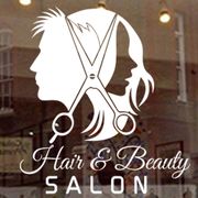 Unisex Hair Salon Wall Decal Beauty Salon Sticker Barber Shop Scissor Vinyl Window Decals Decor Mural Hairdresser Glass Sticker