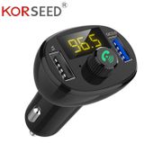 KORSEED QC 3.0 Bluetooth Car Kit Quick Dual USB Car Charger FM Transmitter modulator Audio Music Mp3 Player Handsfree Carkit
