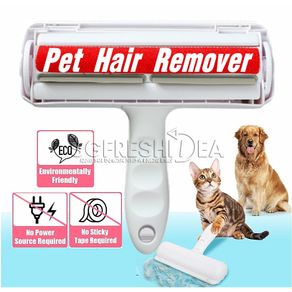 Pet Hair Roller Remover Lint Brush 2-Way Dog Cat Comb Tool