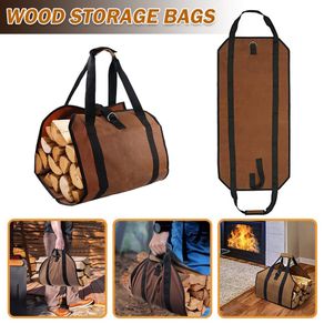 Outdoor Portable Firewood Log Carrier Bag Outdoor Camping Firewood Holder  Carry Storage Bag Handbag Wood Handling Canvas Bag - AliExpress