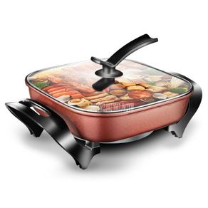 5L 1450W Multifunctional Electric Hotpot Cooker Non-Stick Coating Frying Pan Temperature Control Stir-fry Hot Pot Multi Cooker