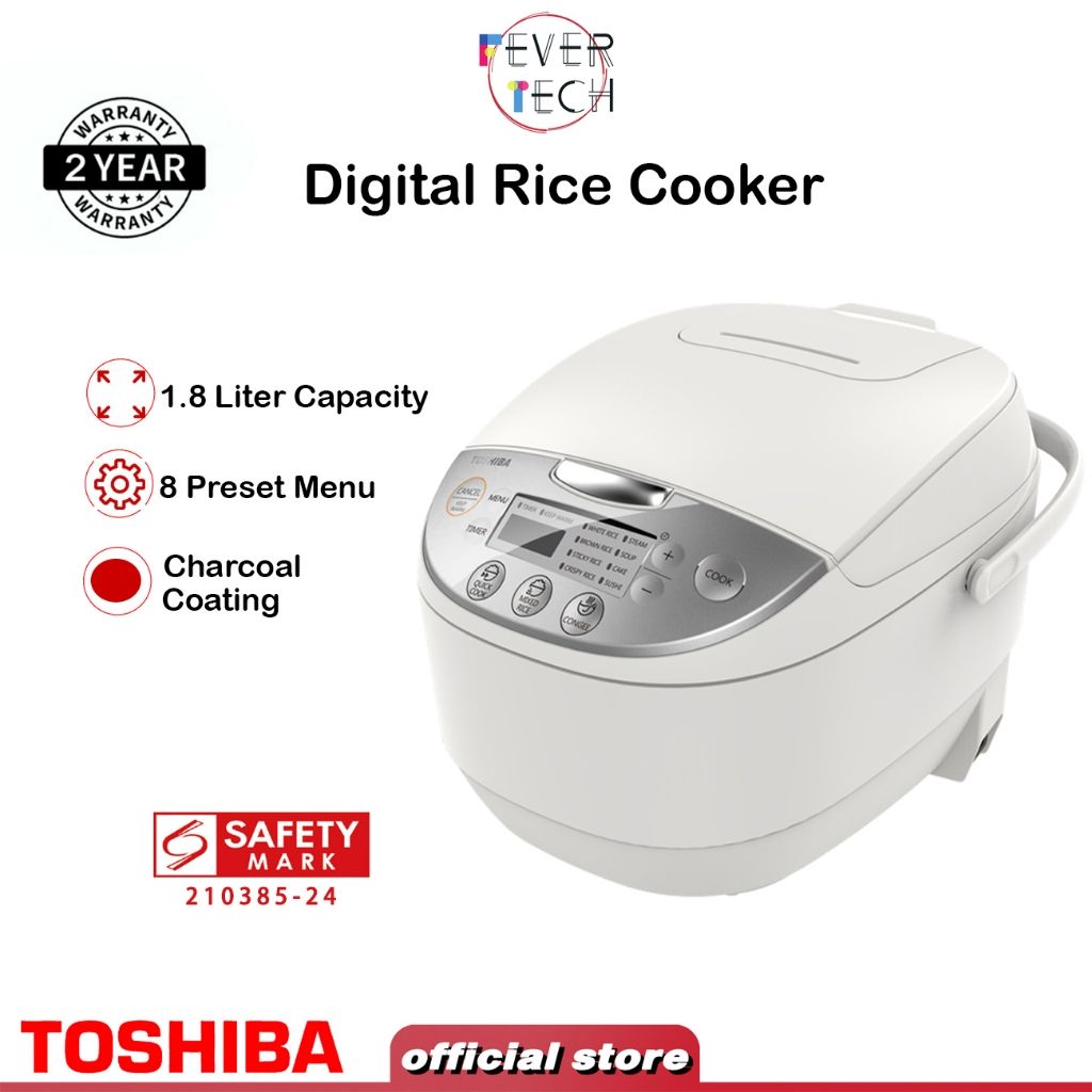 Toshiba 1.0L Digital Rice Cooker RC-10DR1NS