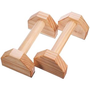 Wooden Parallettes Gymnastics Calisthenics Handstand Bar Fitness Training Gear