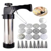 Cookie Press Set Kit Gun Machine Cookie Making Cake Decoration Press Molds & Pastry Piping Nozzles Cookie Tool Biscuit Maker Stainless Steel Cake Decoration Baking Tools