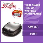 Tefal Snack Time w/Waffle & Panini Plates SW343 (1150)