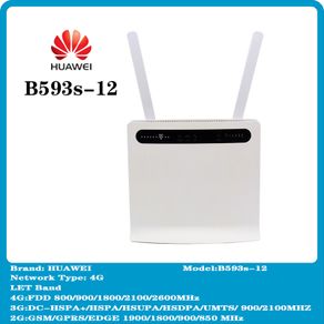 Unlocked Used Huawei Wireless Router B593 B593s-12 B593u-12 with Antenna 4G LTE WiFi Hotspot Router with SIM Card PKB315