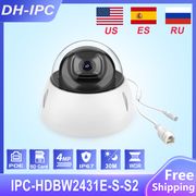 DH Original IPC-HDBW2431E-S-S2 4MP HD POE SD Card Slot H.265 IP67 IK10 30M IR Starlight IVS WDR Upgradeable Mini Dome IP Camera