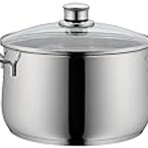 WMF Diadem Plus High Casserole W/Glass Lid, Stainless Steel, 1kg