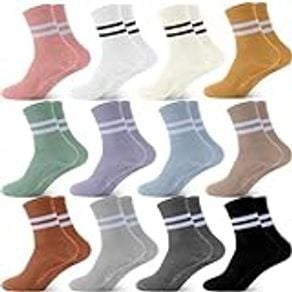 Digoon 4 Pairs Yoga Socks with Grips for Women Non Slip Socks for