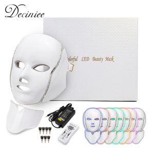 LED Facial Mask Beauty Skin Rejuvenation Photon Light 7 Colors Mask