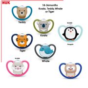 NUK Space Soother Silicone, 1pc/box (7 Designs & 3 Sizes available)