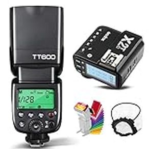 Godox TT600 HSS 1/8000s Flash Speedlite with Godox X2T-C Remote Trigger Transmitter,Built-in 2.4G Wireless X System Compatible for Canon