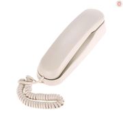 [1] Mini Desktop Corded Landline Phone Fixed Telephone Wall Mountable Supports Mute/ Pause/ Hold/ Reset/ Flash/ Redial Functions for Home Hotel Office Bank Call Center