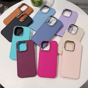 Casing Fashion Metal Frame Soft Phone Case For iPhone XS Max X XR TPU Camera Protective Back Cover
