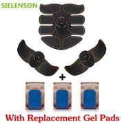 With replacement gel pads Abdominal machine electric muscle stimulator ABS ems Trainer fitness Weight loss Body slimming Massage