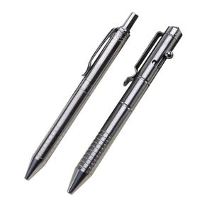 Solid Titanium Alloy Gel Ink Pen Vintage Bolt Action Writing Tool Stationeries