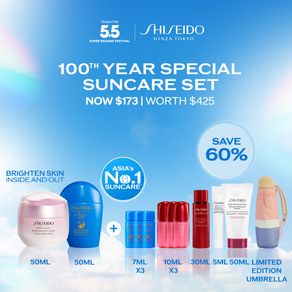[100th YEAR 1-15 May Exclusive] 100th Year Special Suncare Set at SGD173 (worth SGD425)