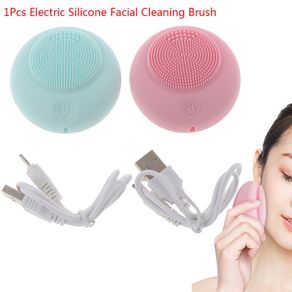 Ultrasonic Electric Facial Cleansing Face Washing Brush Vibration Skin Blackhead Remover Pore Cleaner Massage USB Rechargeable