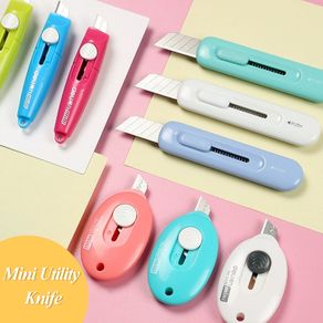DELI Cute Mini Utility Knife Portable Wrapping Box Paper Envelope Small Utility Knife Letter Opener Students Art Tools Supplies