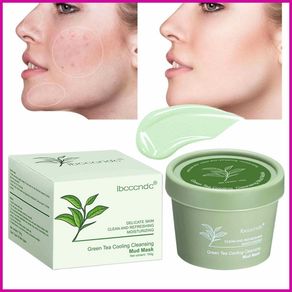 Green Cream Mud Green Extract Clay Facial Refreshing Mud Deep Pore Cleansing & Blackhead Remover Mud Cover Pore kiodsg