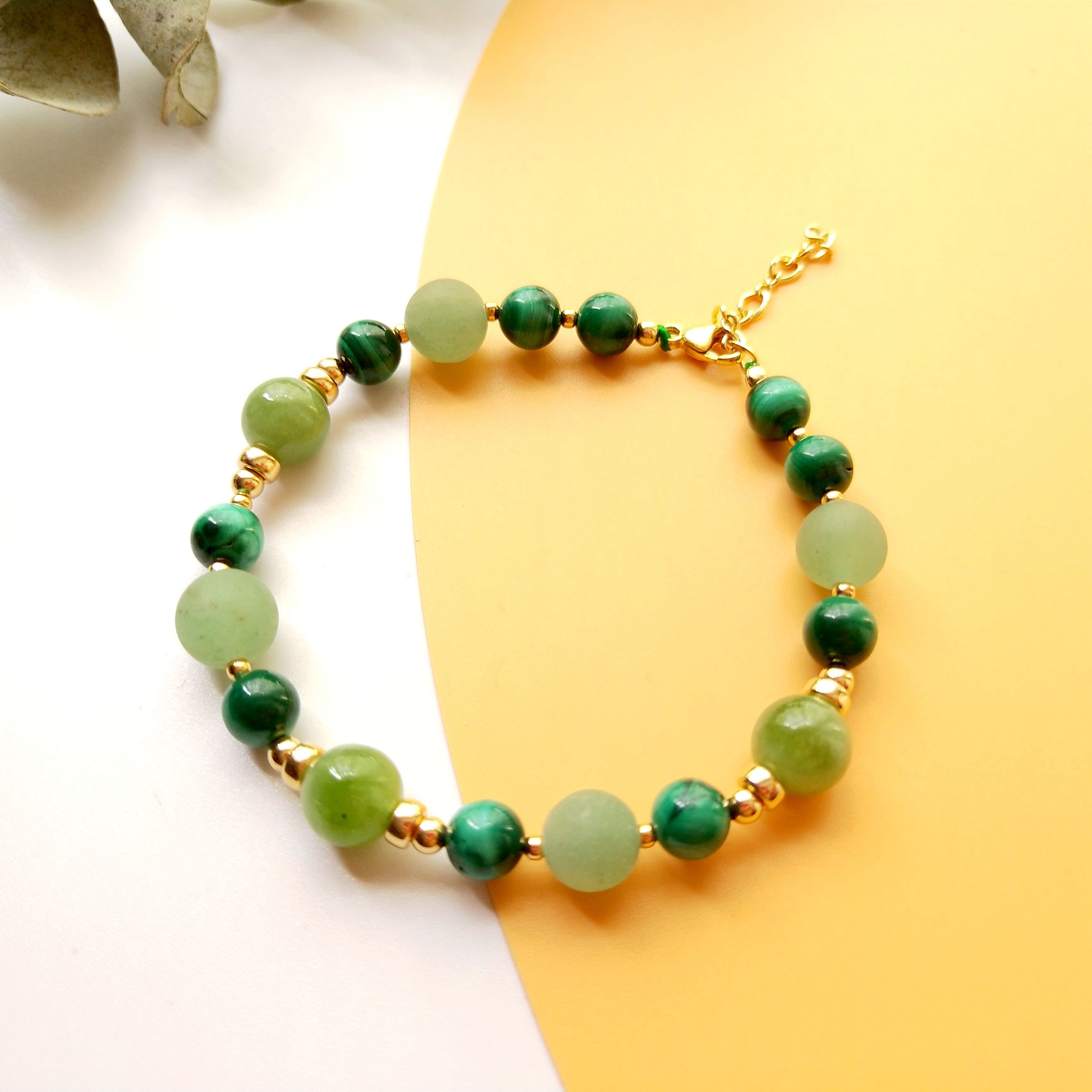 Natural Crystal Dongling Jade Jade Slice Bracelet Elastic String