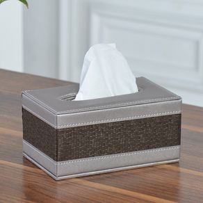 Portable Leather Rectangular Tissue Cover Box Holders Case Pumping Paper  Hotel Home Car Gift Brown