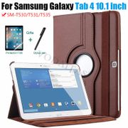 360 Rotating PU Leather Case for Samsung Galaxy Tab 10.1 SM-T530 T531 T535 Cover Tab 4 10.1 2014 Release Funda Capa Coque case