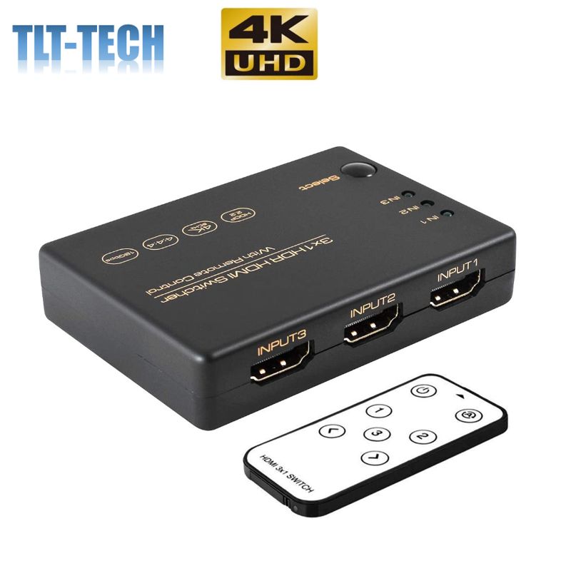 LLANO llano HDMI 2.0 Switch, 4 in 1 Out 4K HDMI Switch with IR Remote,  Supports VRR, CEC, HDR, Dolby Atmos, 4k@120hz HDMI Switcher Selector for  Xbox PS4 PS5