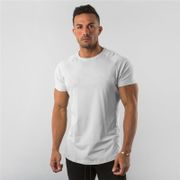 Mens Cotton Running Shirt Quick Dry Fitness Sport Shirt Men Short Sleeve Fitness T-shirt Sportswear Gym Tshirt Training Tee Tops