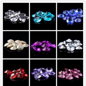 200 pcs /lot 12mm ( 6 Carat ) Crystal Diamond Table Scatter Acrylic Confetti Wedding Decoration Diamond Confetti 13 Colors