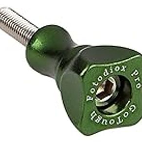 GoTough 25mm Green Metal Thumbscrew Compatible with GoPro HERO3, HERO3+, HERO4, HERO5, HERO6, HERO7 2-Prong Mounting System