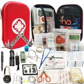 Outdoor Survival Kit Set Multifunction First Aid Kit SOS EDC Emergency Supplies Tactical for Hunting Camping Travel